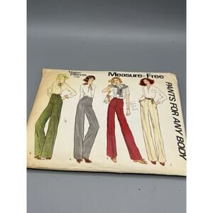 Vintage Vogue 1798 Measure Free Pants Pattern One Size Wide Leg Uncut